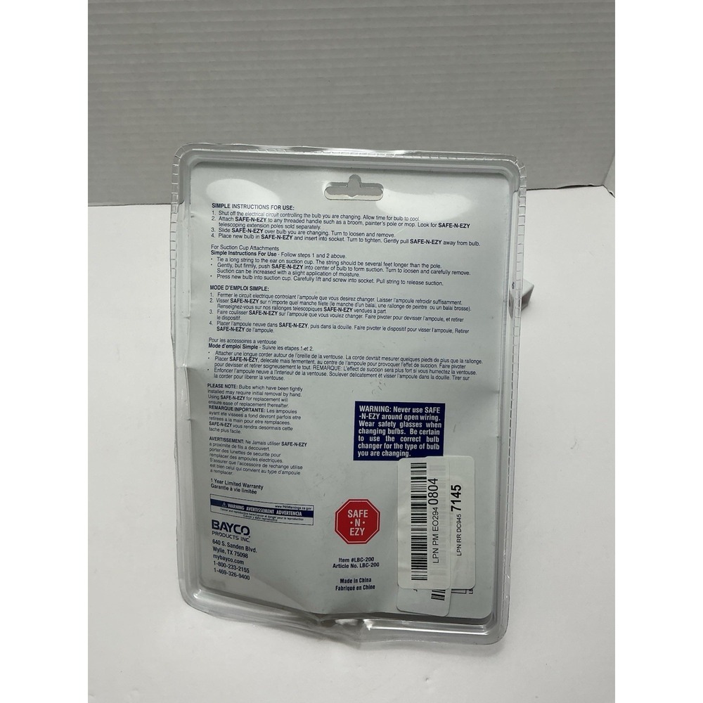 Bayco LBC-200 Safe-N-Ezy Floodlight or Regular Bulb Changer Yellow - Picture 4 of 4